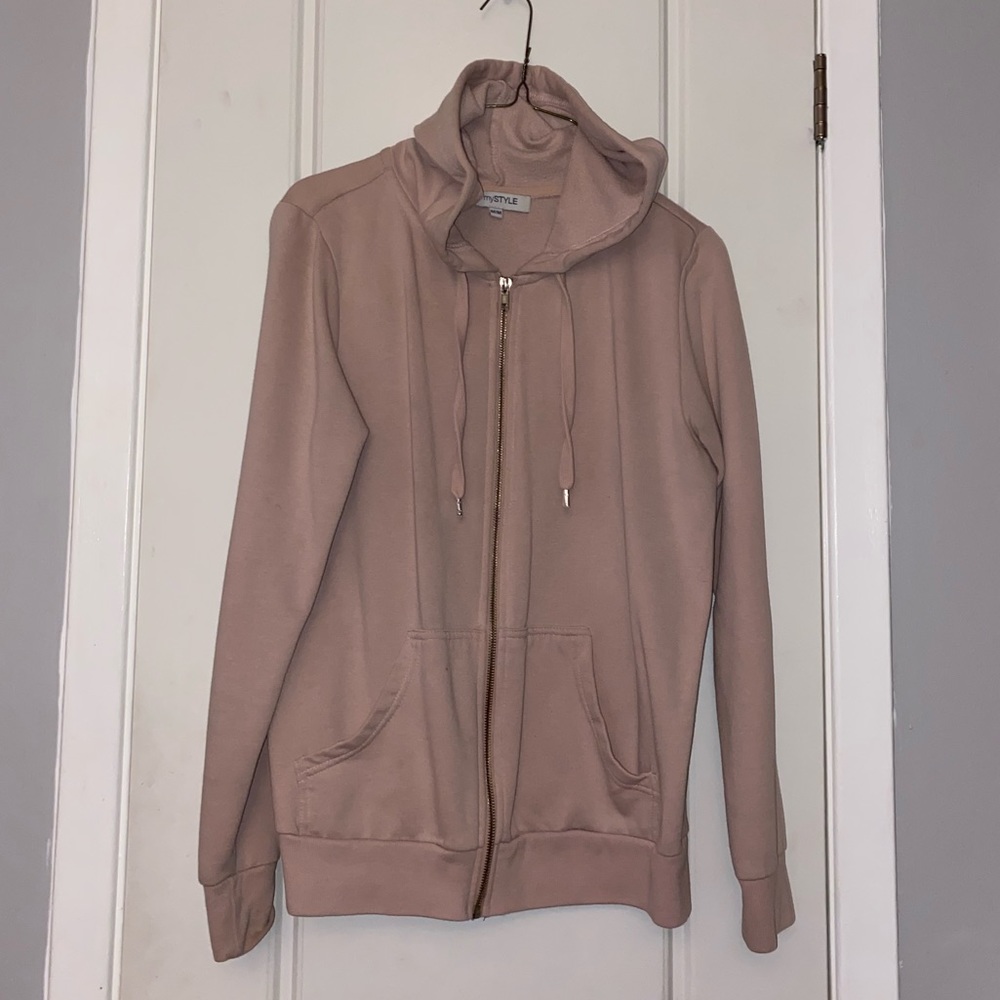 Pink Zip Up Sweater